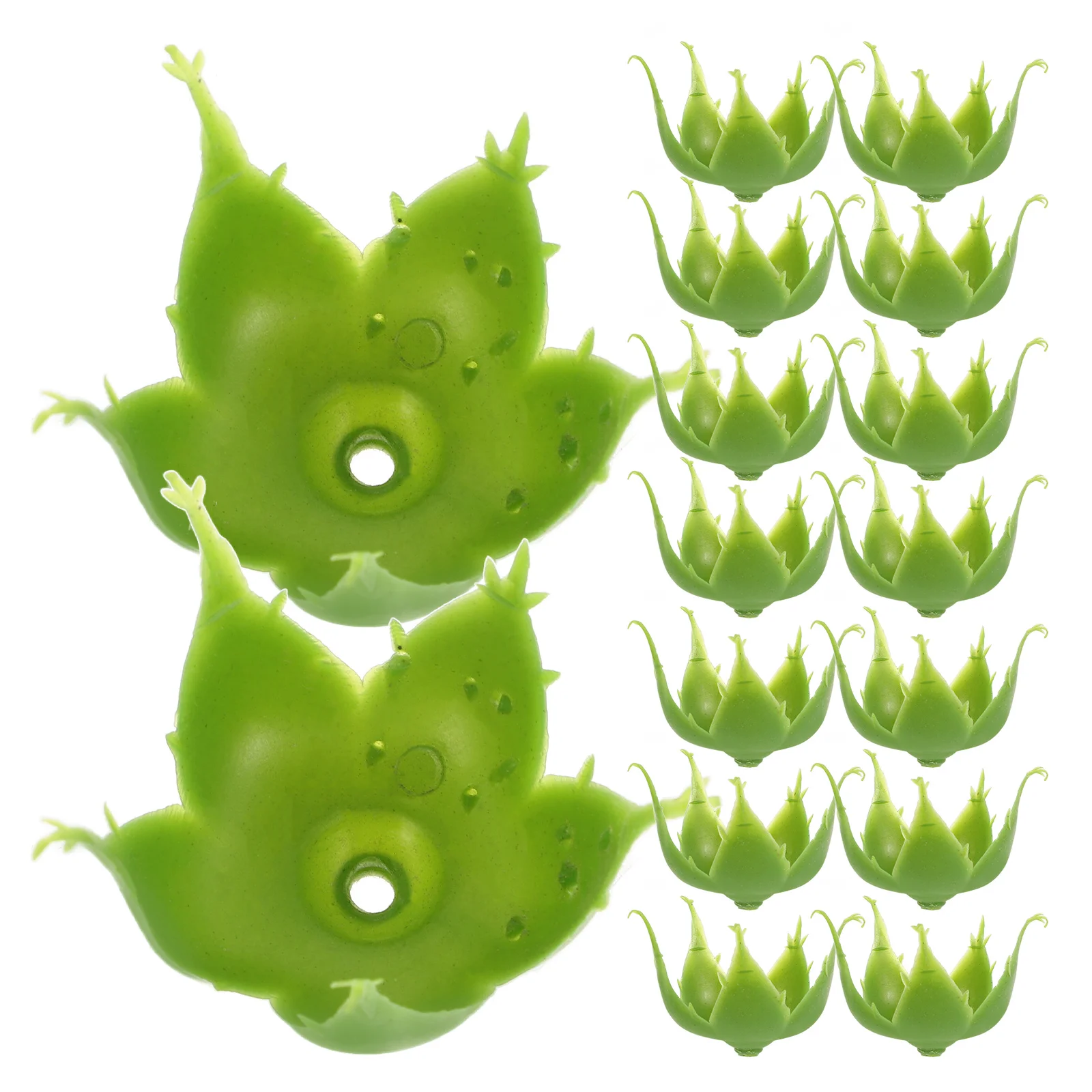 

100pcs Rose Calyxes Green Plastic DIY Flower Arrangement Supplies Bulk Parts For Roses Bouquet Accessories Fake Leaves