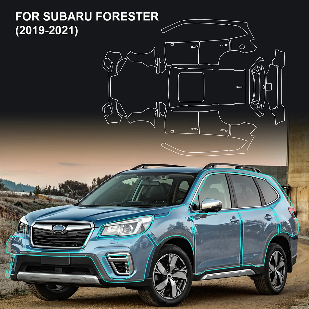 

KUNGKIC 2019 мил для Subaru Forester 2020 2021 Защитная пленка для краски прозрачный бюстгальтер PPF устойчивая к царапинам пленка для кузова автомобиля