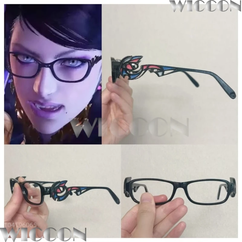 

Bayonettaaa Cereza Game Cosplay Costume Black Glasses Accessories Butterfly Eyeglass Frame Sexy Woman Girl Halloween Party Cos
