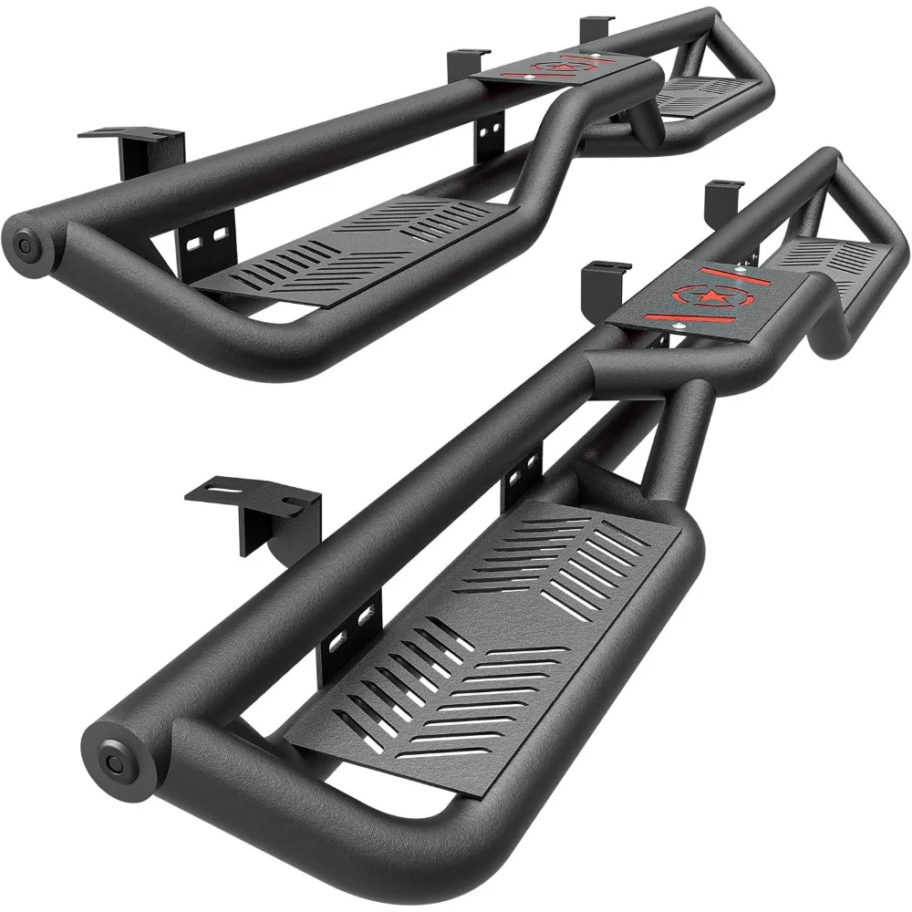 

Running Boards Side Steps Compatible with 2005-2023 Toyota Tacoma Double Cab & Crew Cab (4 Full-Size Doors), Heavy-Duty Two Stai