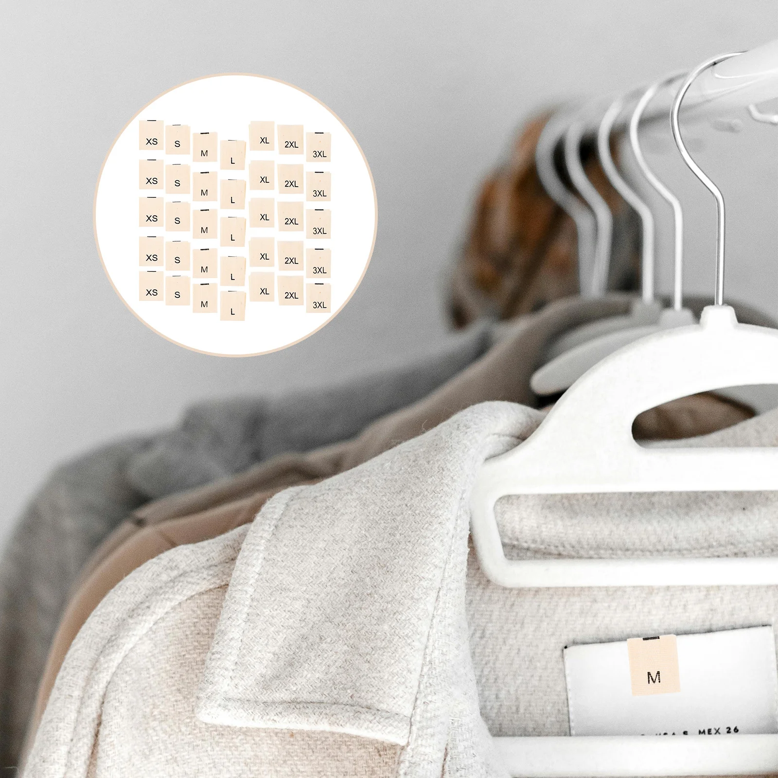 

1400Pcs Clothing Size Labels Soft Cotton Fabric Tags for Baby Children Women Men Garments Sewing Woven Washable Brand Label