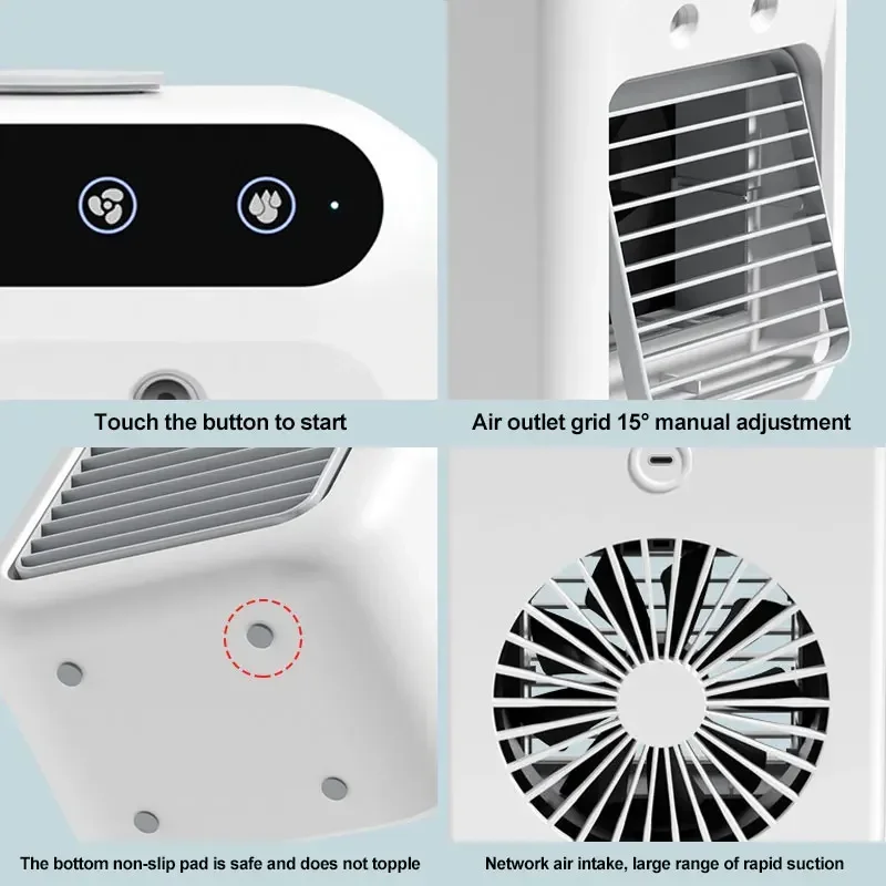 Mobile Small Household Air Conditioner Portable Desktop Spray Cooler With Humidification Electric Fan For Home Dormitory image 5