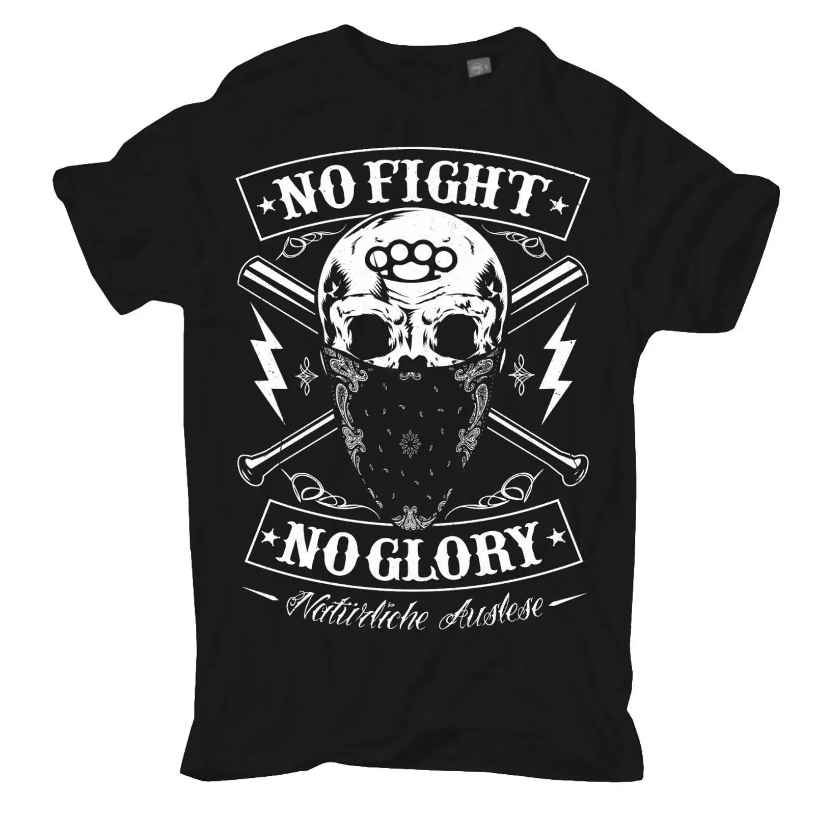 Männer T Shirt Natürliche Auslese Label No Fight Glory ultimate fighter ultras vintage Washed graphic Stylish Versatile