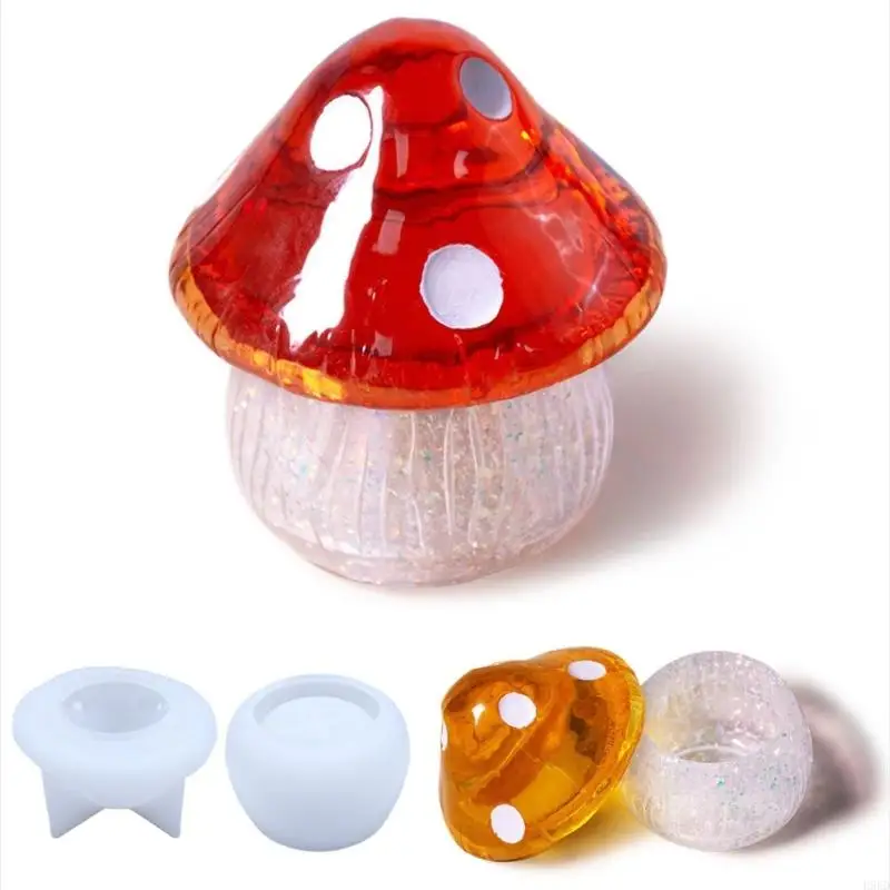 

H9ED Silicone Mold For Drop Crystal Candy Jar Storage Box Ornaments Epoxy Resin Silicone Mould Jewelry Making DIY Tool