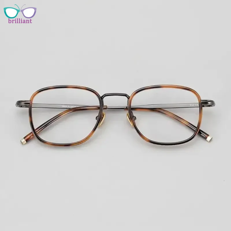 

Square Glasses Frame Women Fashion Optical Myopia Prescription Eyewear Men Acetate Titanium Tortoise Color Full Frame Eyeglasses