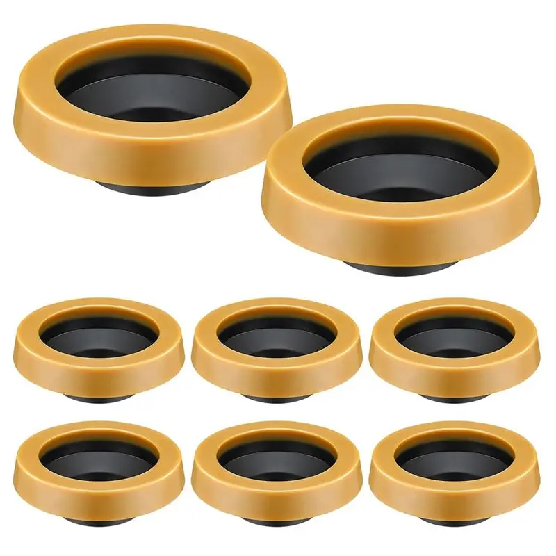 

AT13 For Toilet Bowl Wax Ring Gasket Thick 8 Pack Seal For 3-Inch/4-Inch Waste Line-Gas