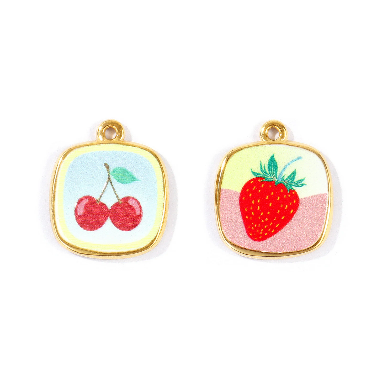 Foods X - 2pcs Stainless Steel Charms 18K Gold