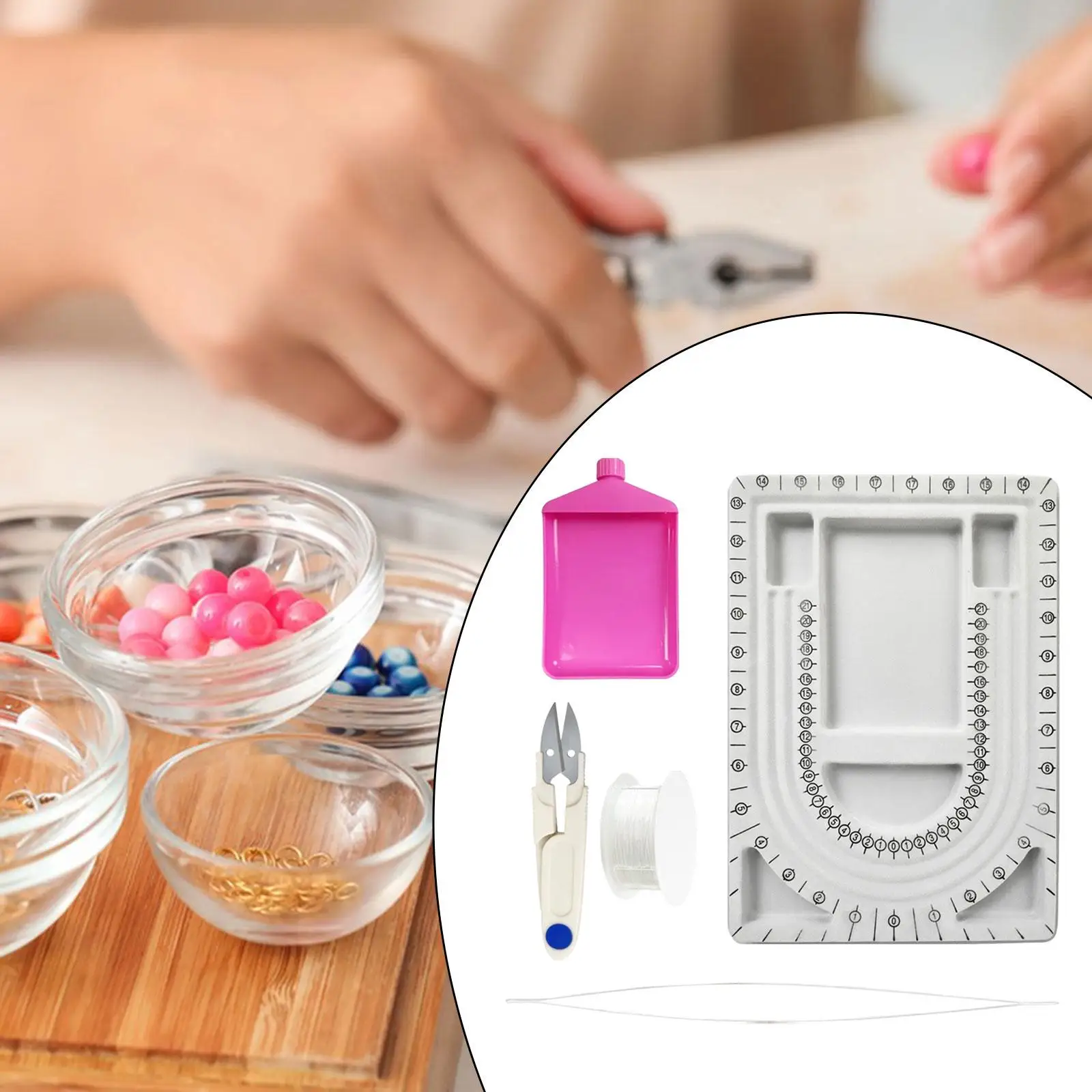 Jewelry Beading Board Lightweight Showcase Lightweight Bead Board for Jewelry Making for Necklace Earring Bracelet Bangle Bead