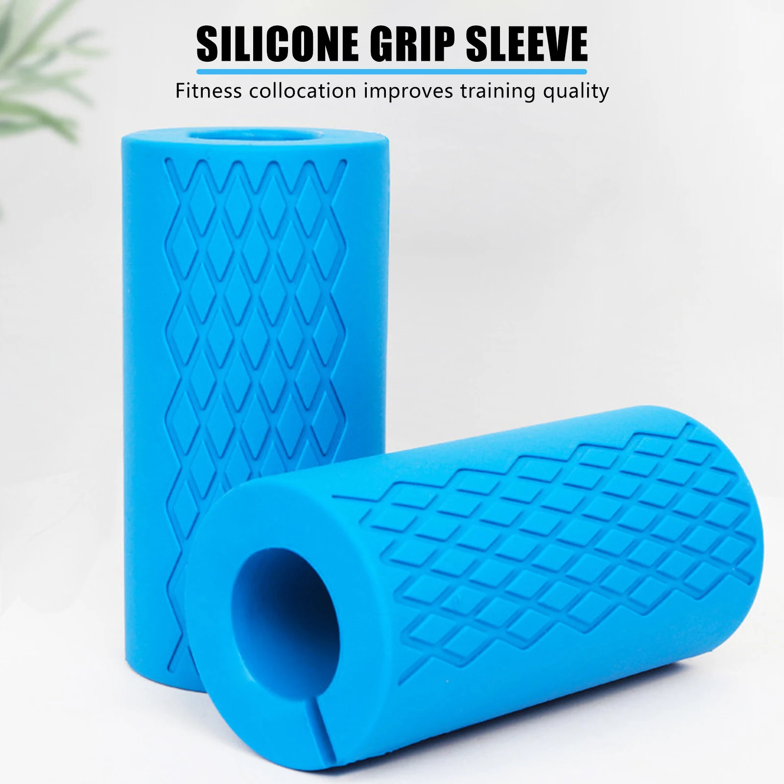 Silicone Workout Dumbbell Grips Non-Slip Dumbbell Handle Protector for Sweatproof & Secure Lifting
