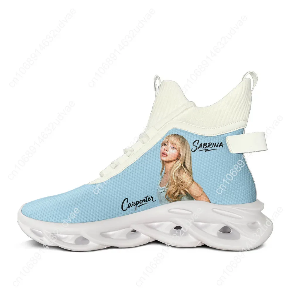 Sabrina Carpenter High Top Running Shoes Mens Womens Casual Sneaker Pop Singer Mesh Footwear Custom Soft Elastic Sole Shoe White