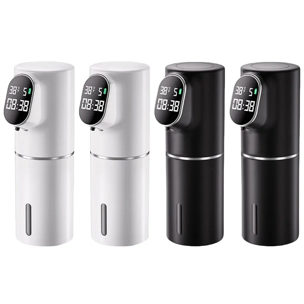 

Автоматическое светодиодное перезаряжаемое устройство для мыла, 320 мл, дисплей времени, температуры, стиральная ручная машина, настенная для ванной комнаты и кухни