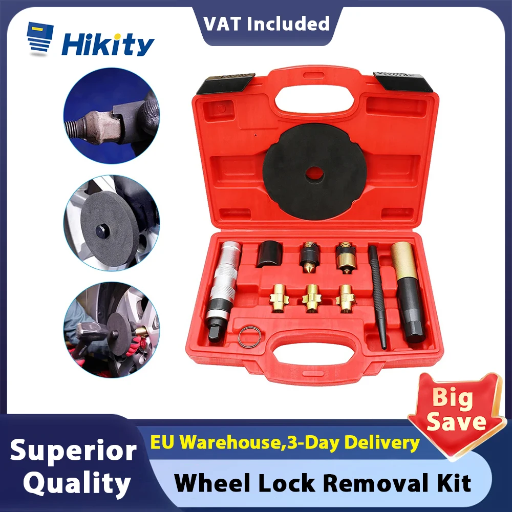 Hikity wheel lock removal kit Locking Wheel Nut Key Replacement Remover Set with Virtually Most Wheel Nut for car