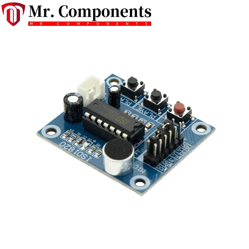 ISD1820 Recording Voice Module Voice Module Recording And Playing Voice Module The Microphone Head On The Board Delivers 0.5W Sp