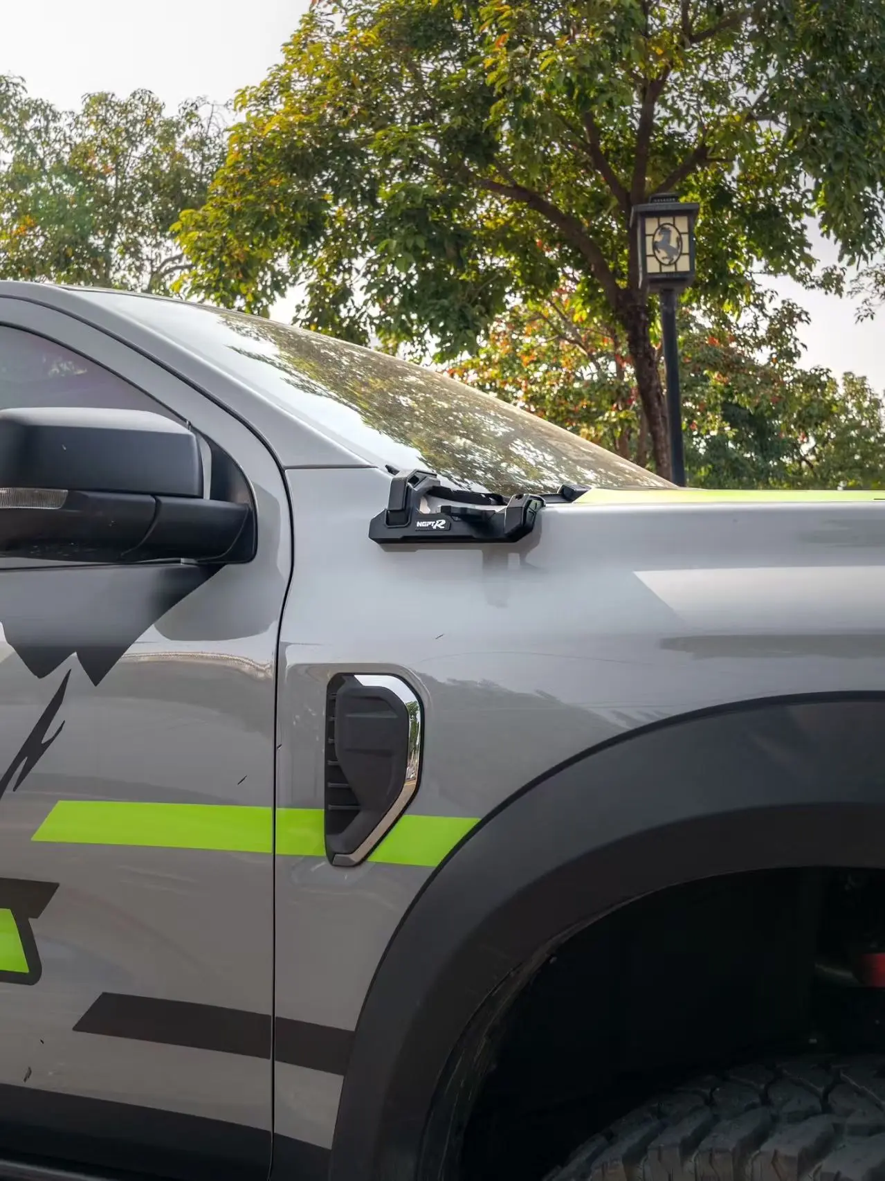 JHO  A-Pillar Dual Light Bracket for Ford Ranger 2023-2026 Aluminum Magnesium Alloy Pod Mount Offroad Accessories
