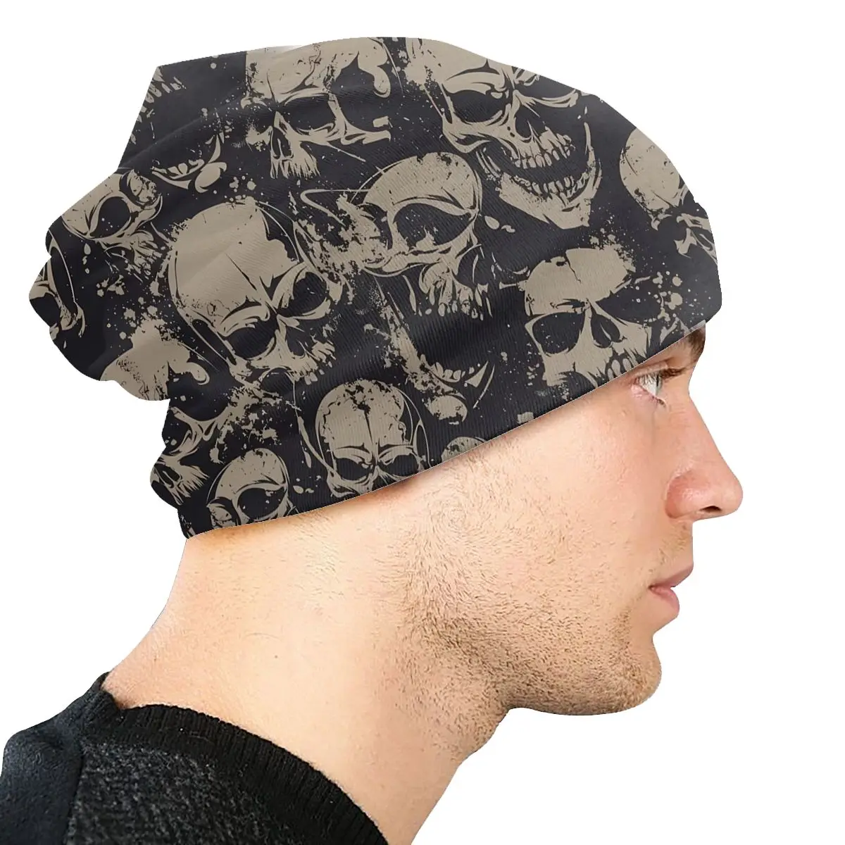 Skull Bone Skeleton Outdoor Hats Grunge Skulls Thin Hat Bonnet Special Skullies Beanies Caps Men Women\'s Earmuffs