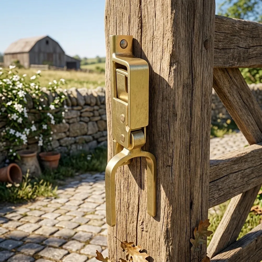 Heavy-Duty For Instant Locking Gate Latch Portable Immediate-locking Secure Latch For Farms Gravity Lever Wooden Fence Gate Lock