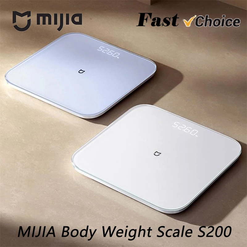 

Новые умные весы Mijia Scale S200 с высокоточным датчиком, отчетом о весе, LED-экраном и многофункциональным управлением, совместимые с Mi Home