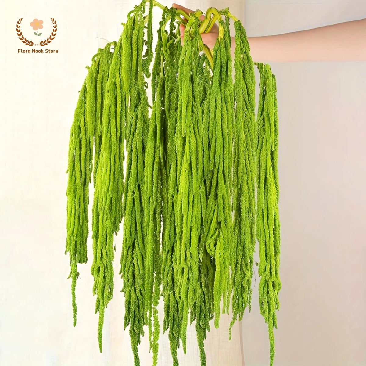 5Pcs Dried Amaranthus Hanging Flowers Wisteria Hanging Vine Preserved Dried Flower Wedding Arch Decor Wall Home Party Decoration