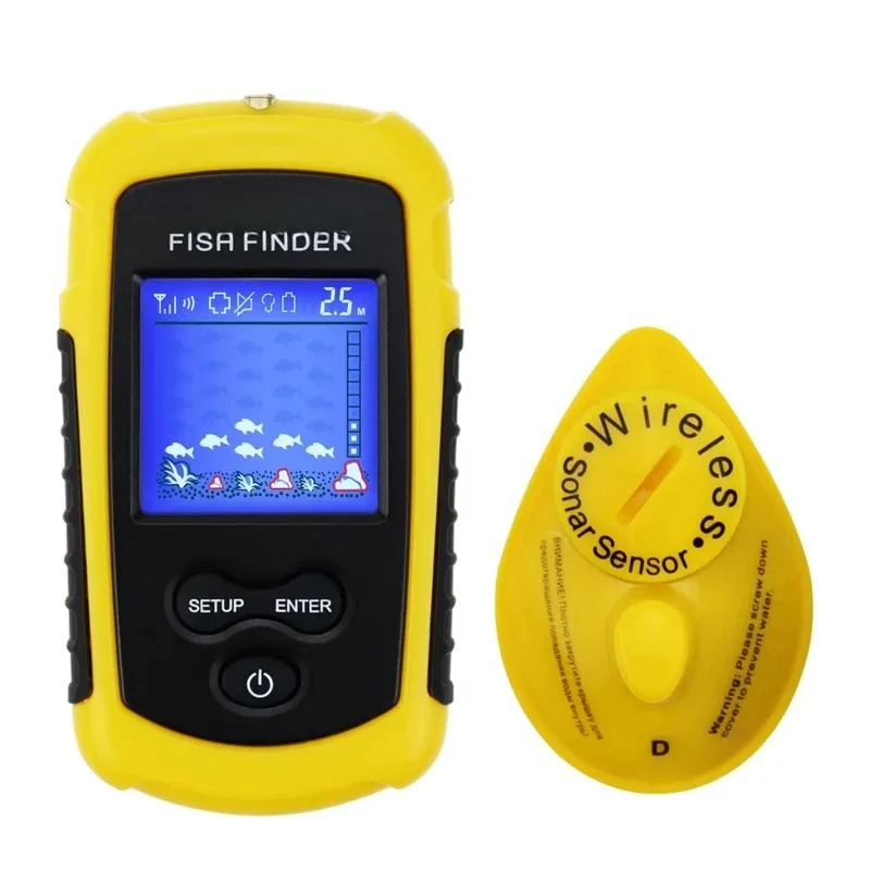 2025 New Digital Fishing Tool Detection Equipment Wireless Sonar Sensor Anti-UV LCD Display Fishing Haihe Lake