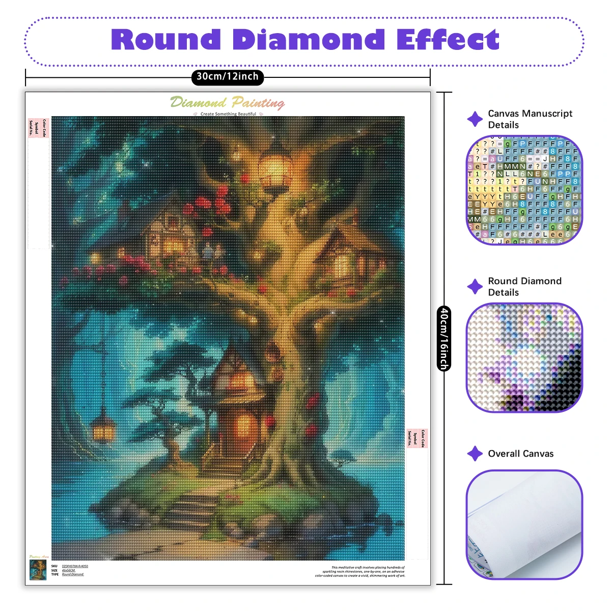 RUOPOTY 5D DIY Diamond Painting Landscape Street Full Square Embroidery Kit Starry Beach Modern Friend Gift Home Decor