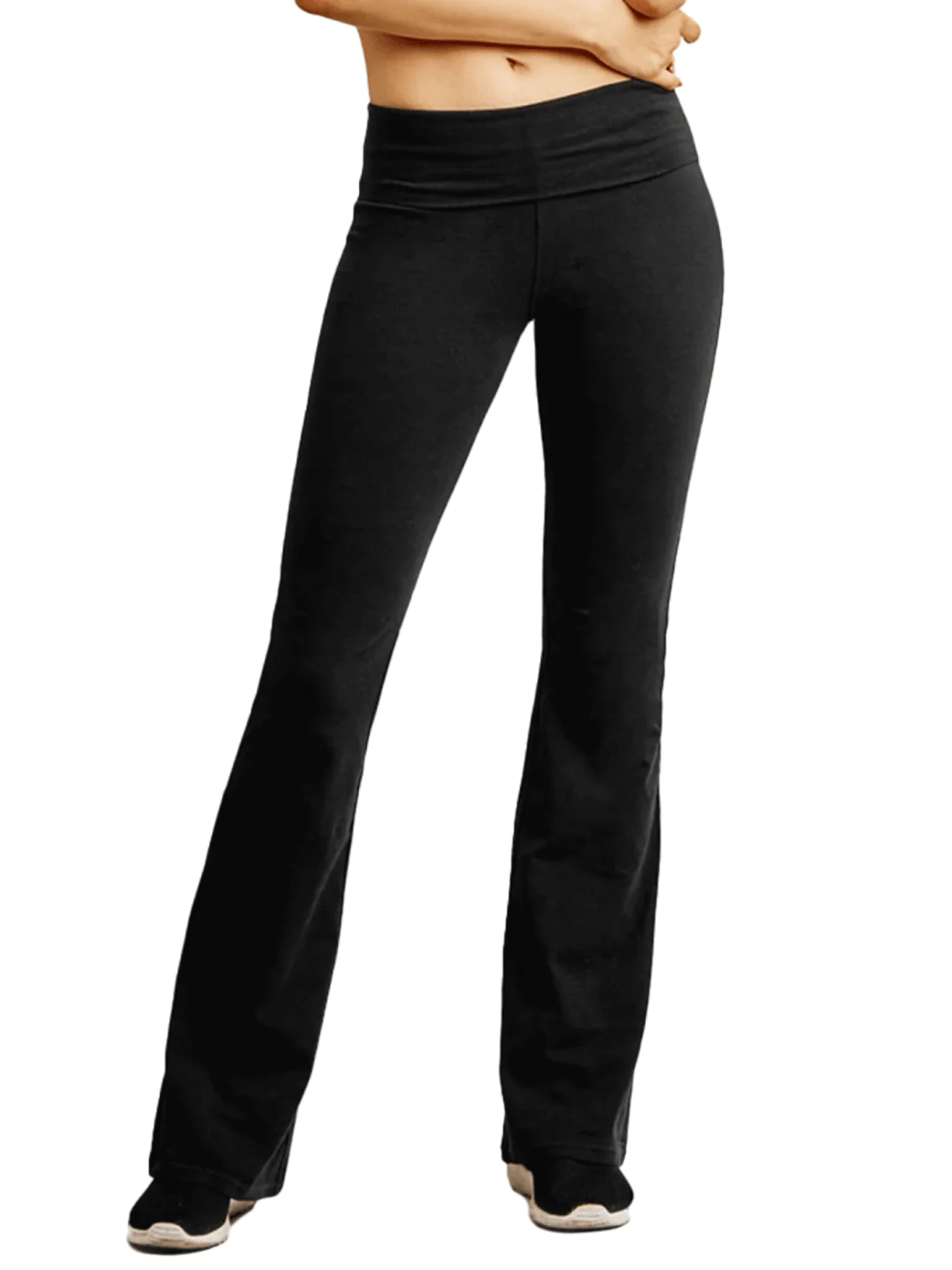 

Womens High Waist Flare Yoga Pants Cotton Spandex Stretch Wide Leg Comfortable Activewear