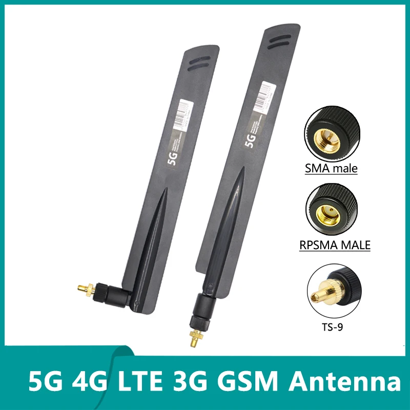 5G 4G LTE 3G GSM Router Aerial 600~6000Mhz 15dbi External WiFi Omni Indoor Wireless Antenna For Communication WiTh TS9 SMA Male