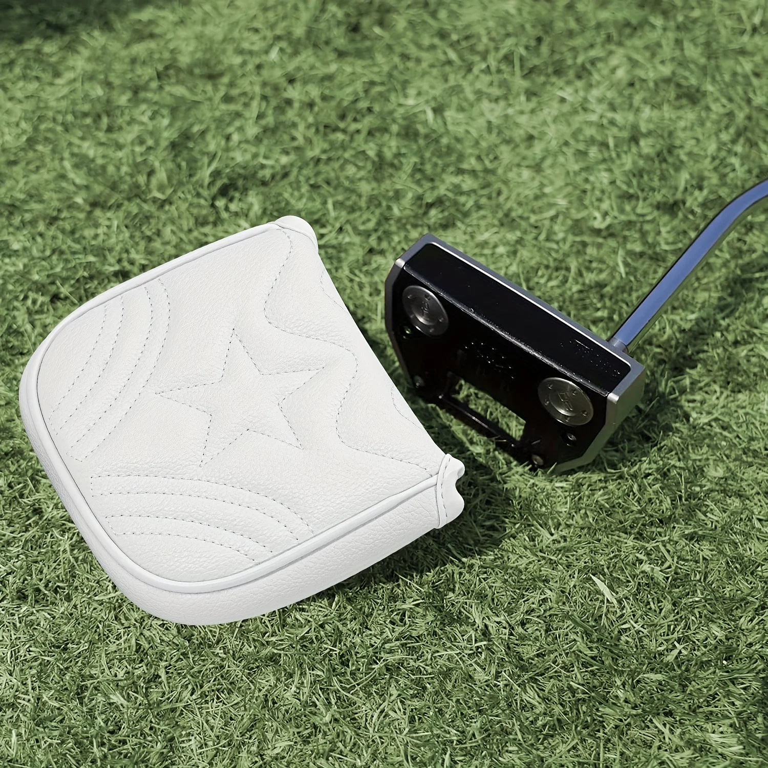 White Putter Head Cover Compatible for Putter - Durable Protective Clubhead, Elegant for Training Drills image 3