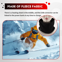 ABUE-Winter Electric Heated Scarf Neck Wrap Heated Neck Wrap 3 Speed Adjustment Fleece Scarf For Cycling Skiing