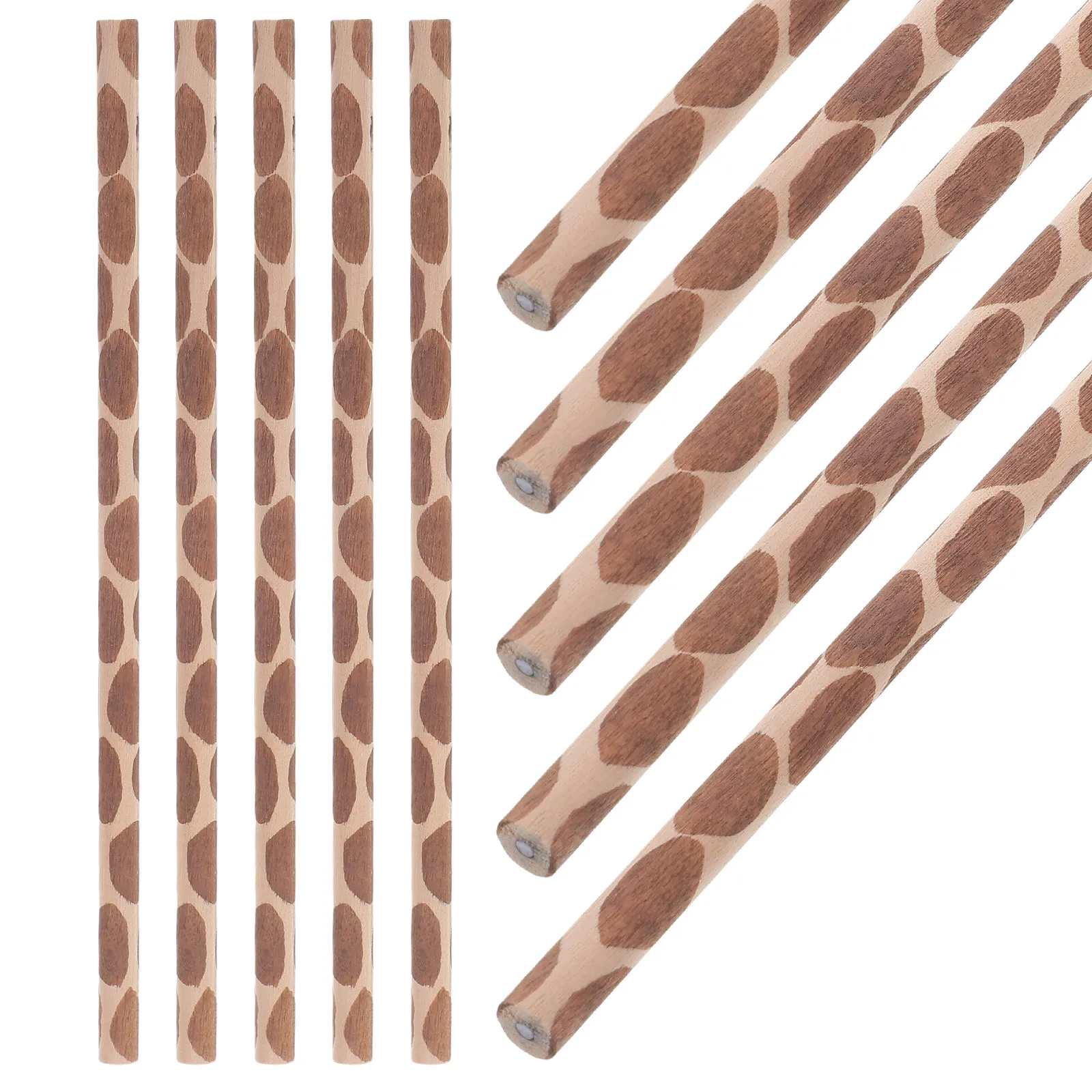 

Набор из 10 деревянных карандашей с ручной росписью: Жирафы и джунгли. Эргономичные круглые карандаши для письма. Идеально для школьных наград и подарков на вечеринки.