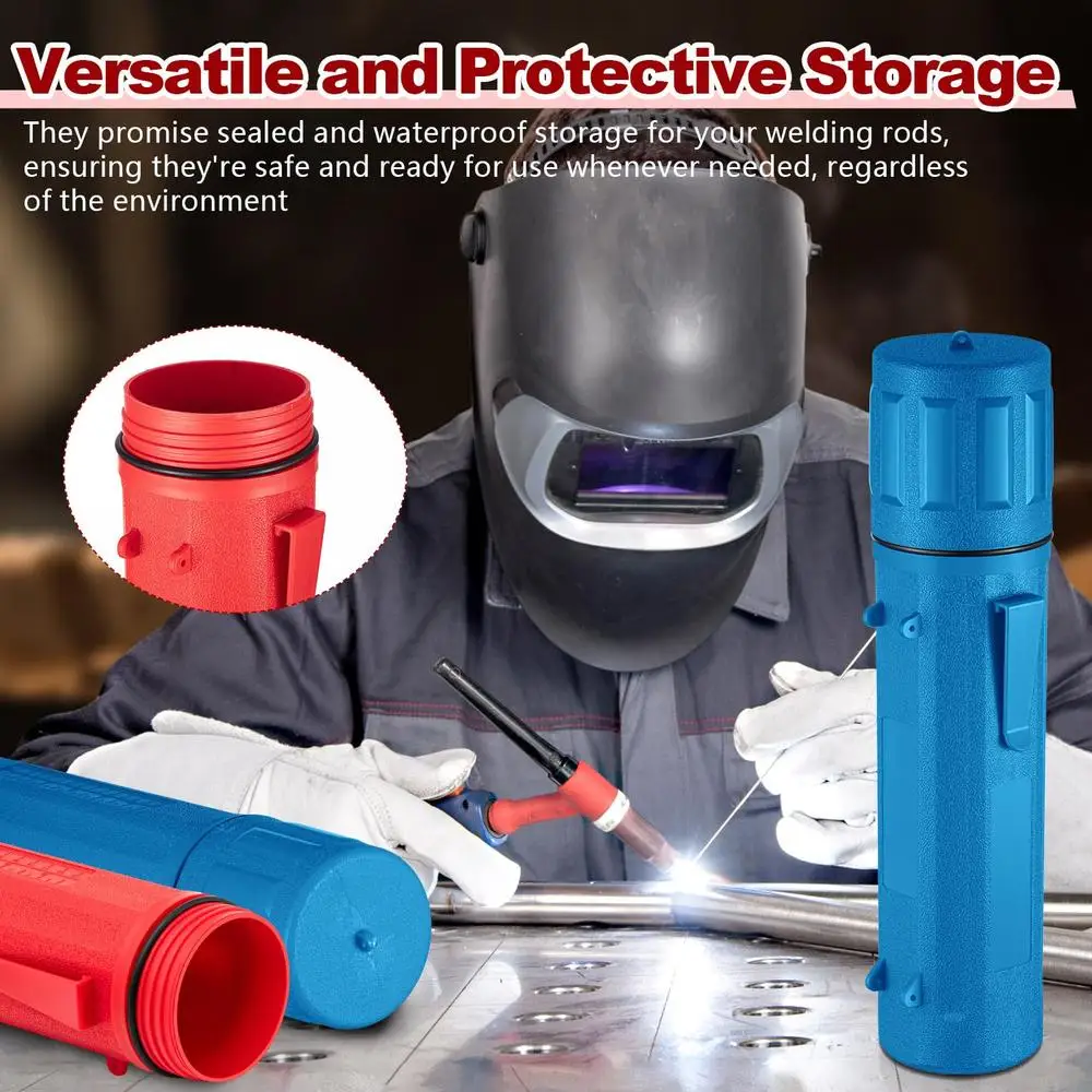 Welding Electrode Rod Holder Set 8 Pcs 14 Inch Airproof Container Max Convenience Durable ABS Material Waterproof Storage