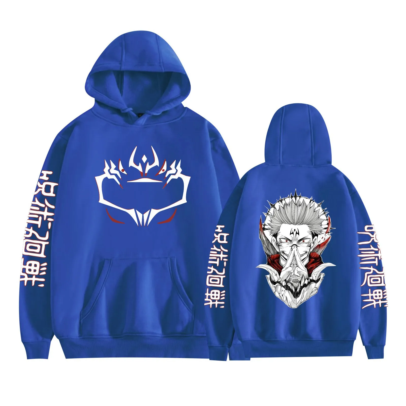 

Autumn and winter comfortable and soft Jujutsu Kaisen personality print men's high quality casual street hooded sweatshirt