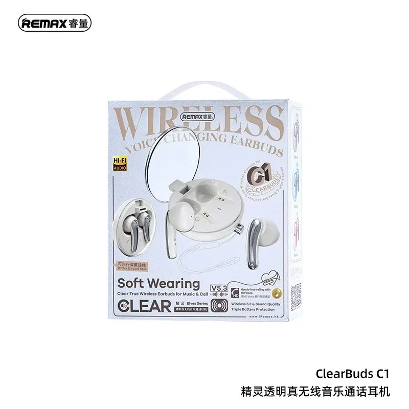 REMAX ClearBuds C1 Elves Series - Auricolari wireless di alta qualità per giochi e musica con bassa latenza e chiamate facili