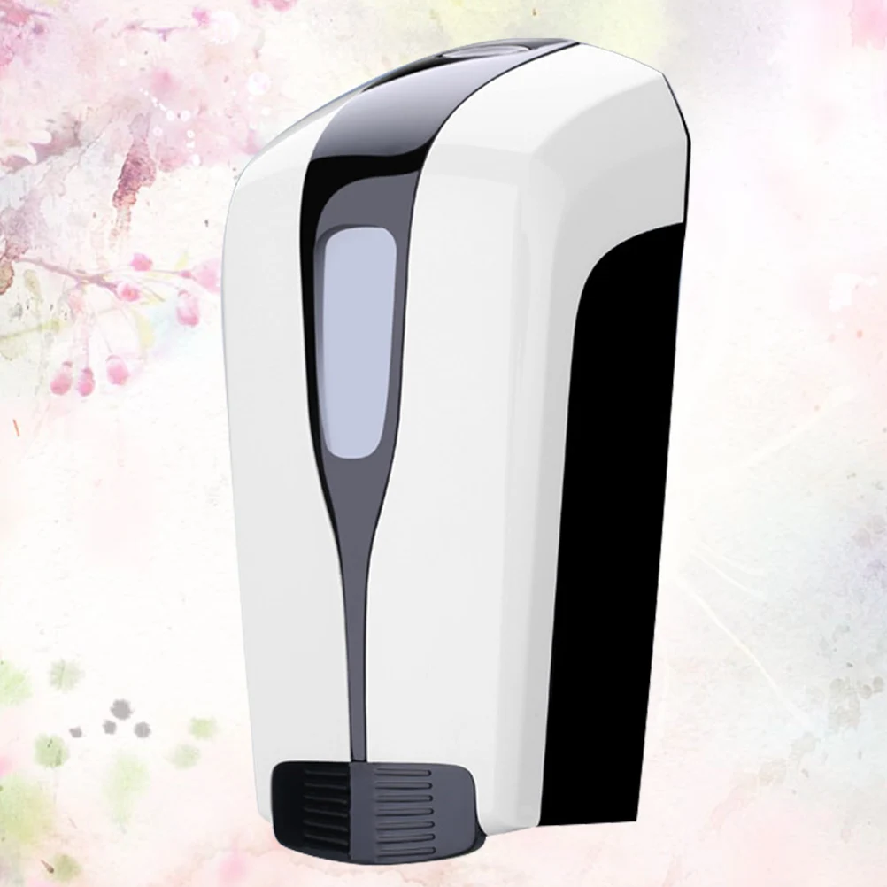 1 قطعة موزع الصابون المثبت على الحائط ABS حاوية الصابون السائل اليدوية ذات سعة كبيرة للحمام والمطبخ والفندق والاستشفى باللون الأسود #1