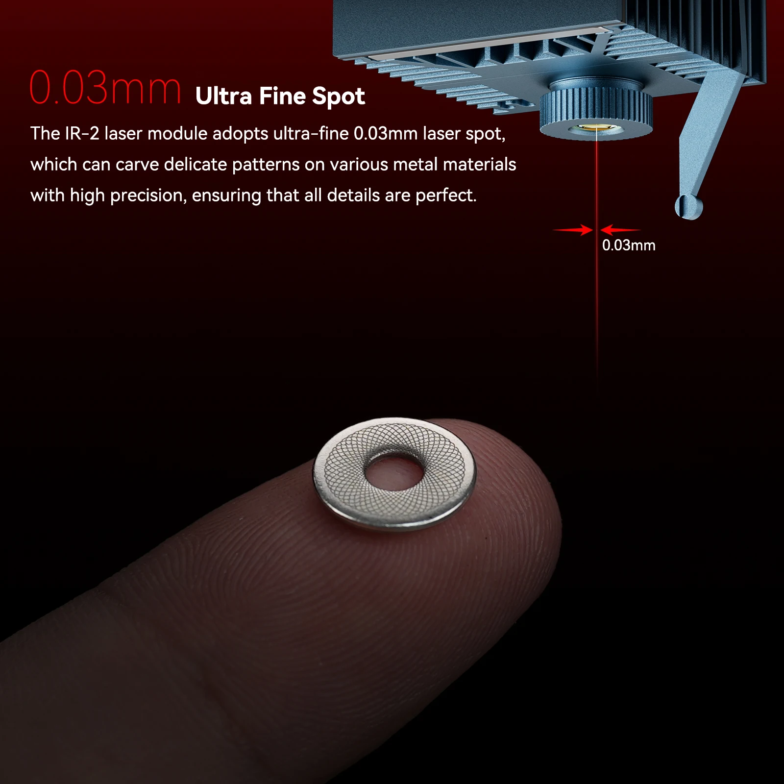 IR-2 High Precision Engraving Metal Plastic Acrylic 1064nm Infrared Laser Module for Laser Engraver