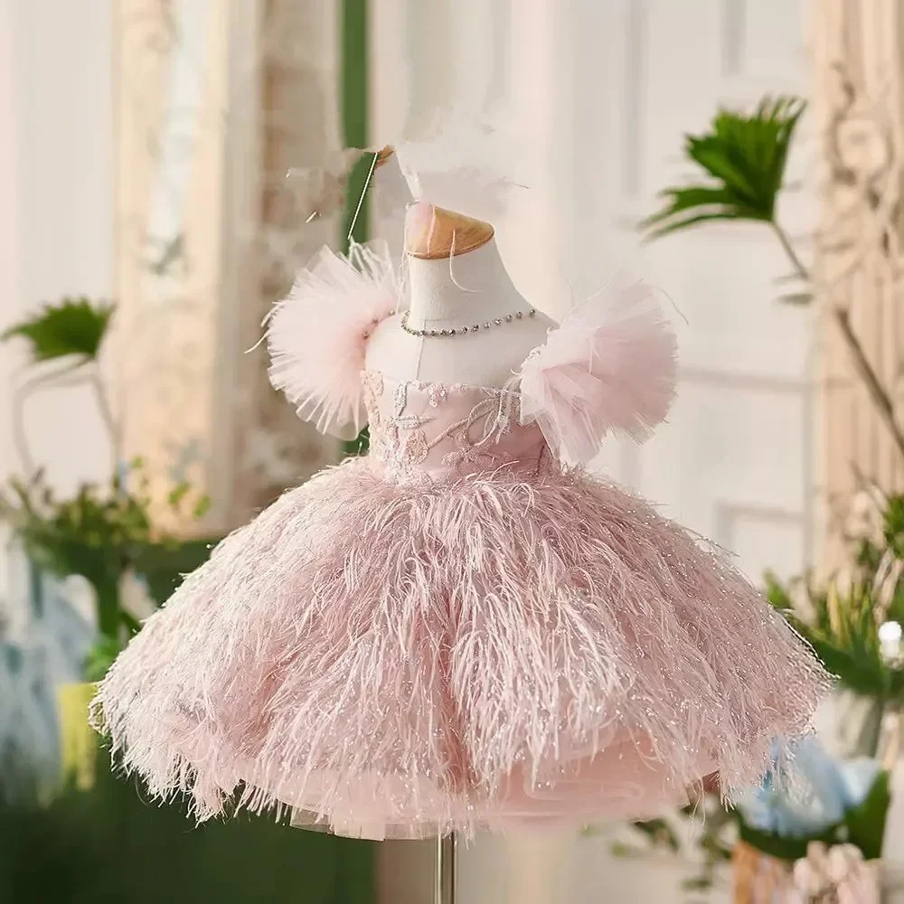 

Ball Gown Gilrs Cute Birthday Wedding Party Performances Dress y1456 2025 New Children Elegant Evening Princess