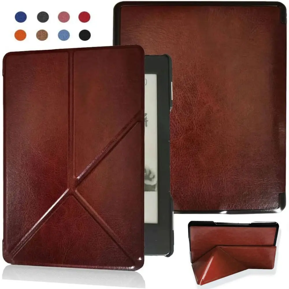 Multi Angle Folding Stand Protective Case PU Leather Anti Scratch Flip Shell Shockproof for Kindle 5/4th Gen (Model:D01100) 2011