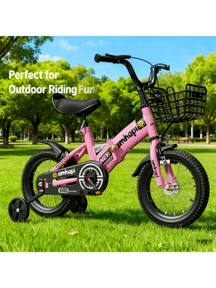 AliExpress NONE Pink Plastic Wheel Children's Folding Bicycle 16 Inch Pedal Bike Toy Car Stroller for 2-8 Year Old Baby - Portable Kids Bike