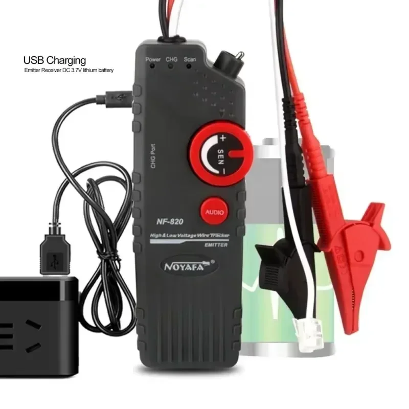 Vente chaude NF-820 RJ45 RJ11 Lan testeur tension Anti-interférence fil souterrain Tracker réseau câble testeur outil Kit Net