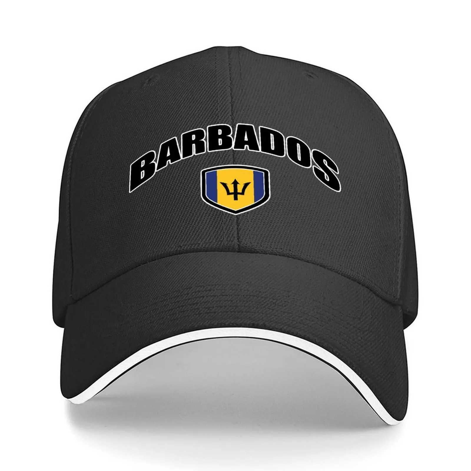 

Barbados Sport With Patriotic Flag Shield Baseball Cap Luxury Hat Uv Protection Solar Hat cute Hip Hop Men Hats Women's