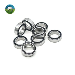 1PCS 63802RS Bearing 15x24x7mm 3802 2RS Double Black Sealed 3802 RS Angular Contact Ball Bearings 63800 63801 63802 2RS