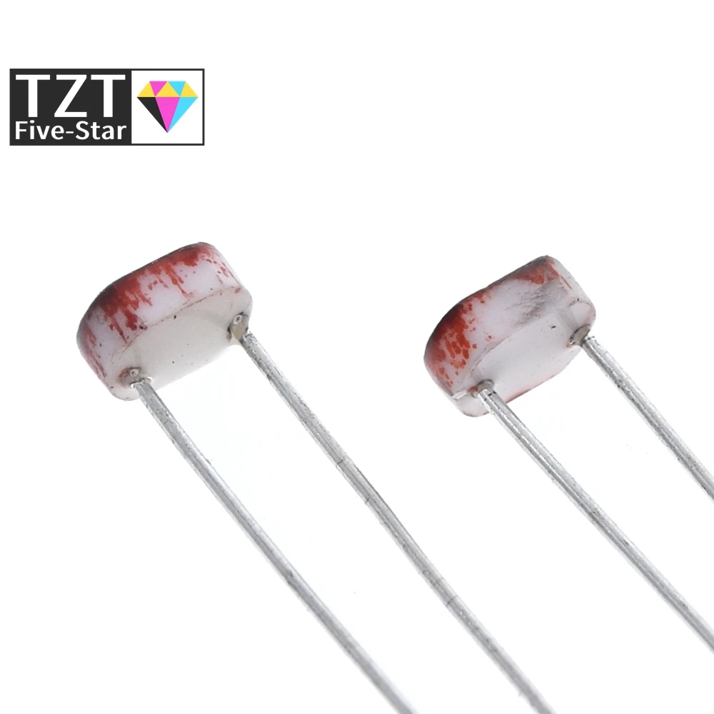 20PCS  LDR Photo Light Sensitive Resistor Photoelectric Photoresistor 5528 GL5528 5537 5506 5516 5539 5549 For Arduino