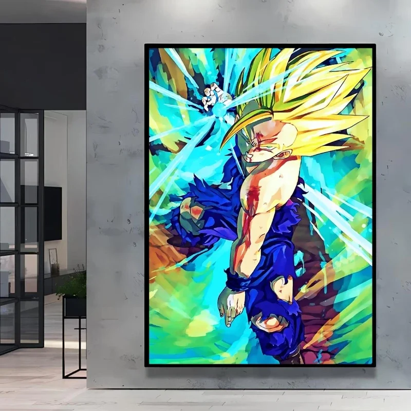 Dragon Ball Gohan Anime 5D Full Round Drill Diamond Painting Rage Mosaic Embroidery Art Home Wall Decor DIY Craft