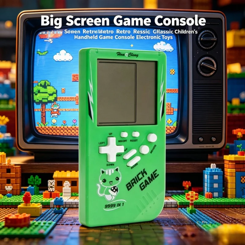 Retro Big Screen Handheld Classic Game Console Portable Children Electronic Toys Nostalgic Childhood Kids Birthday Presents