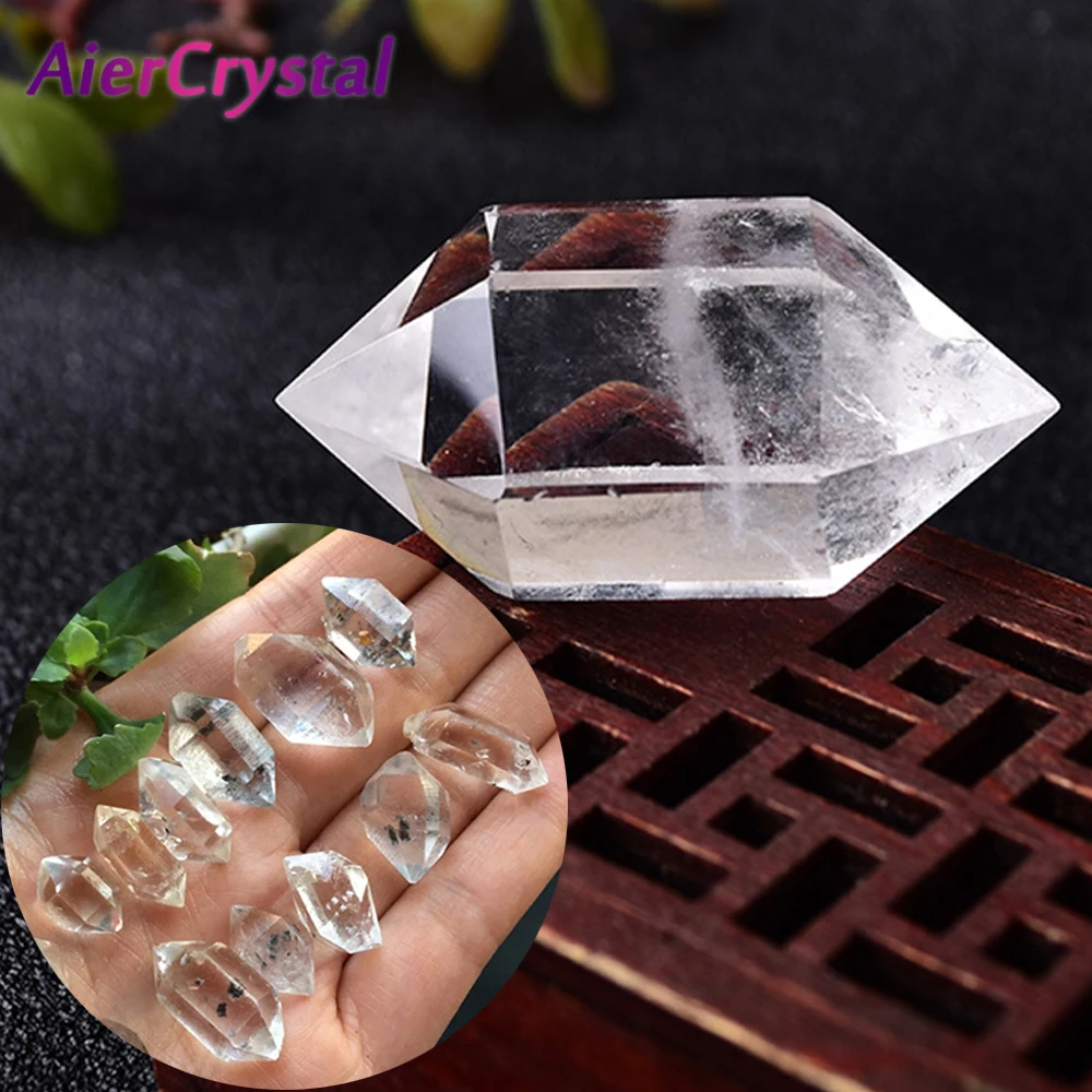 Natural White Herkimer Diamond Crystal Ornaments Lucky Stone Minerals Specimen Reiki Healing DIY Jewelry Gifts Souvenir 1-10g