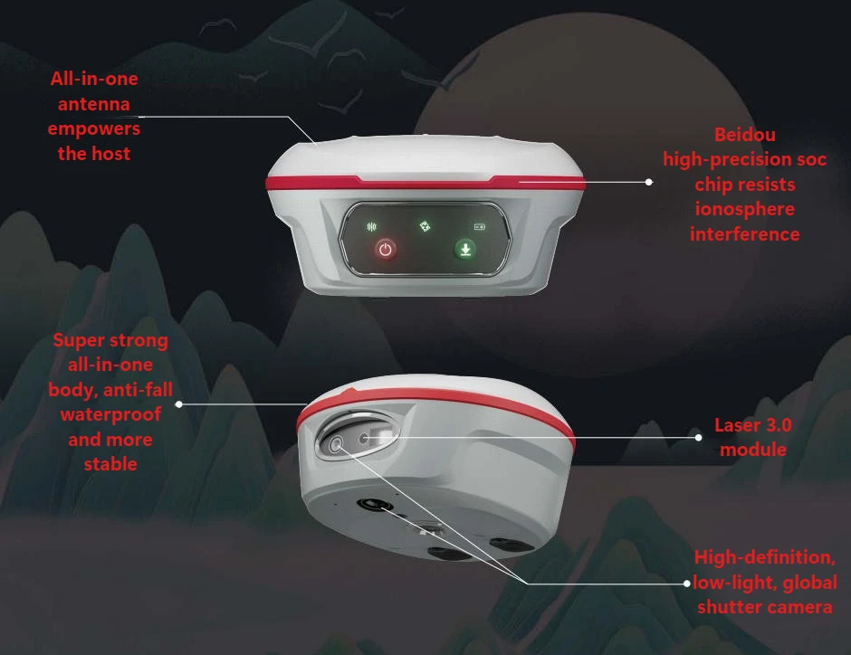 Sino COMNAV T80 Laser Dual-Camera RTK SINO GNSS RTK Receiver Integrated Gps Gnss Rtk with Permanent Code