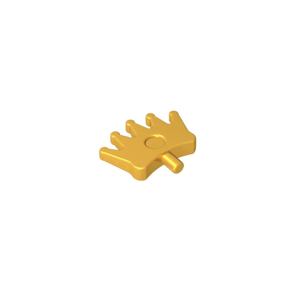 Gobricks GDS-2064 ヘッドウェア アクセサリー クラウン/ティアラ 5 ポイントとピン付き レゴ 96491 と互換性あり 組み立てブロック