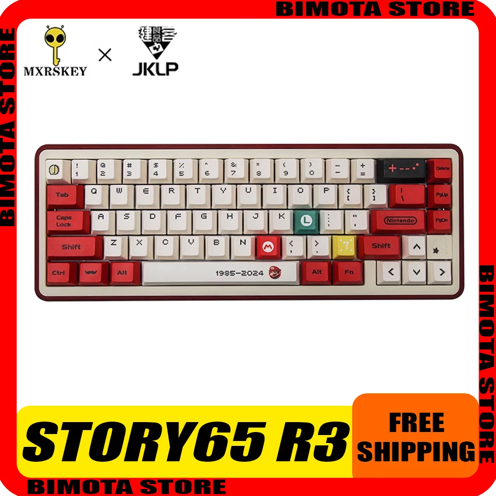 

Story65 R3 Mechanical Keyboard Aluminium Alloy Three Mode Gasket Wireless Gaming Keyboard Kits Hot Swap Pc Gamer Accessories