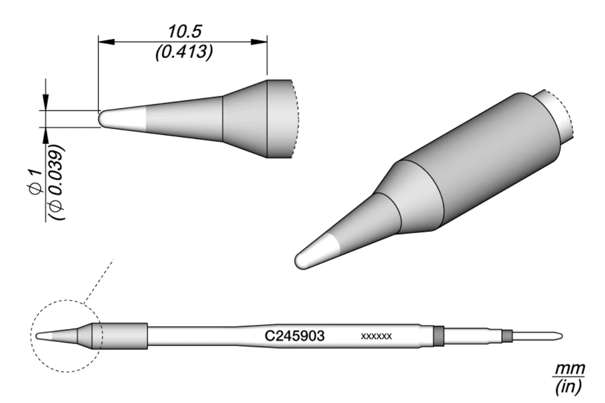 Imagem -04 - Jbc Dica Profissional para Ferro de Solda Cobre sem Chumbo Aquecimento Soldadura Universal T245 Handle Repair Tool Original C245903