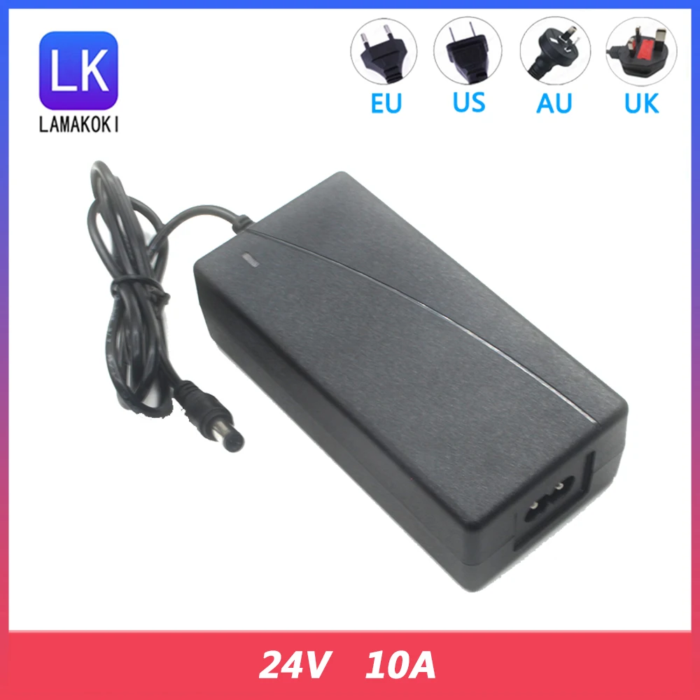 

24V 10A Power Adapter 24V 10A Switching Power Cord Adapter Current With Micro Cooling Fan