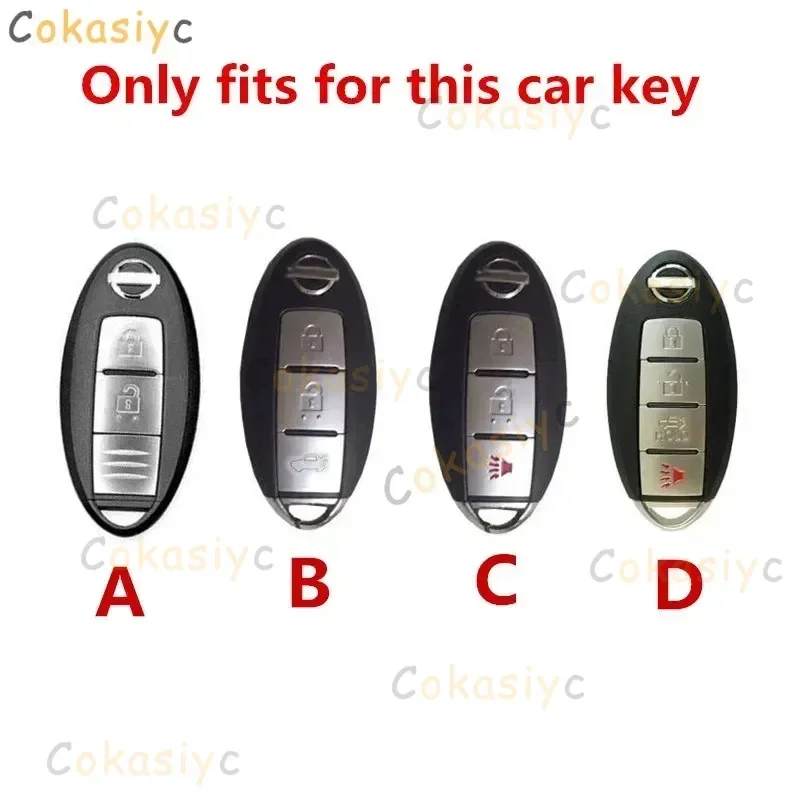 Car key cover case for nissan juke leaf micra k12 note patrol qashqai j11 j10 tiida versa x-trail xtrail x trail t32 Infiniti